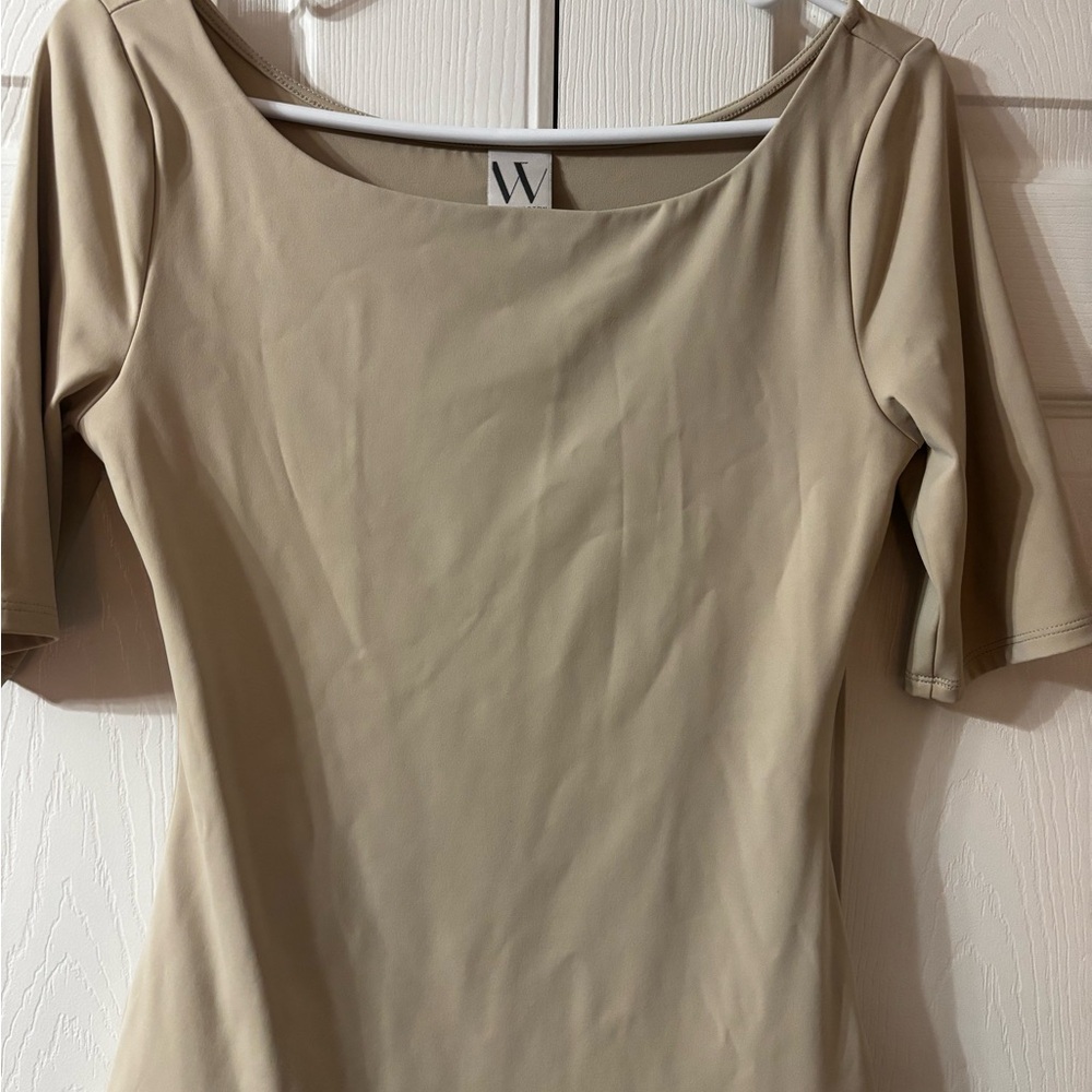 Worthington Classic Beige Short Sleeve Top